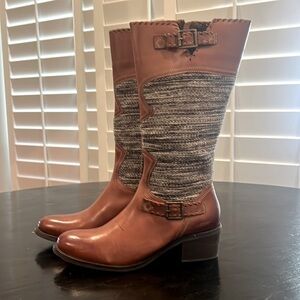 Fortress of Inca Peruvian Leather and wool boots Sz 7